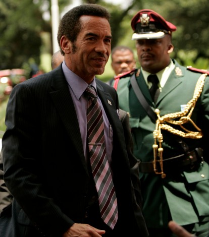 Le président du Botswana Ian Khama en janvier 2009 